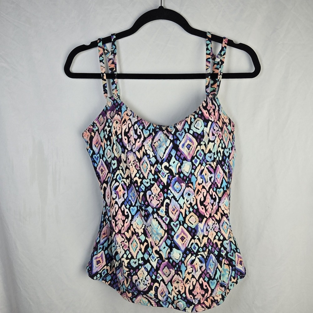 Sunsets Underwire Taylor Tankini Swim Top Only Womens 36D Tribal Print Beach